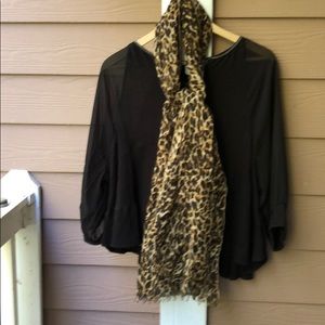 Leopard print scarf
